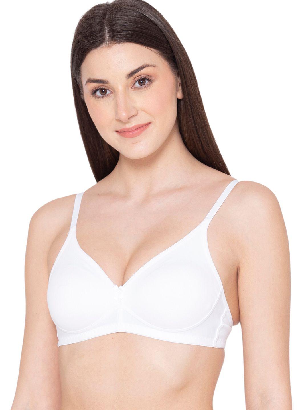 groversons paris beauty women white non padded non wired t-shirt bra