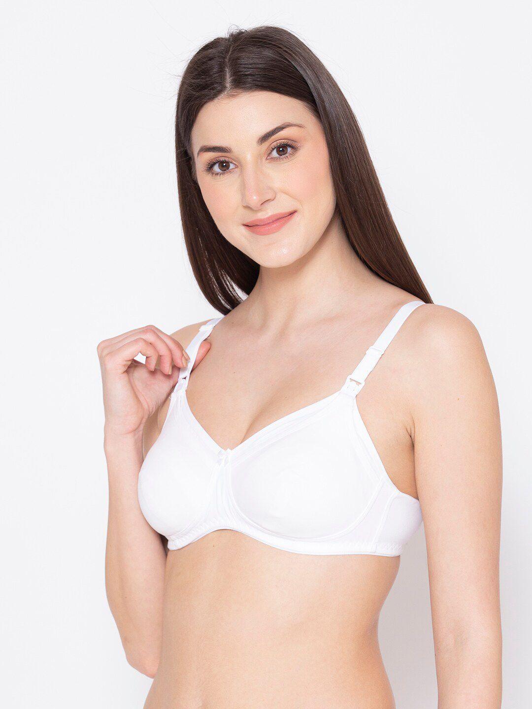 groversons paris beauty women white non padded non wired t-shirt bra