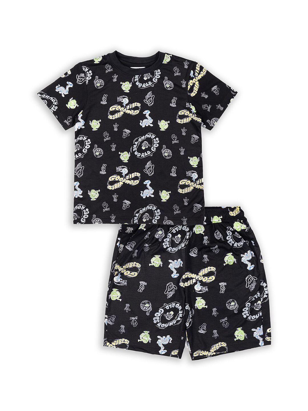 growing tree kids printed t-shirt with shorts
