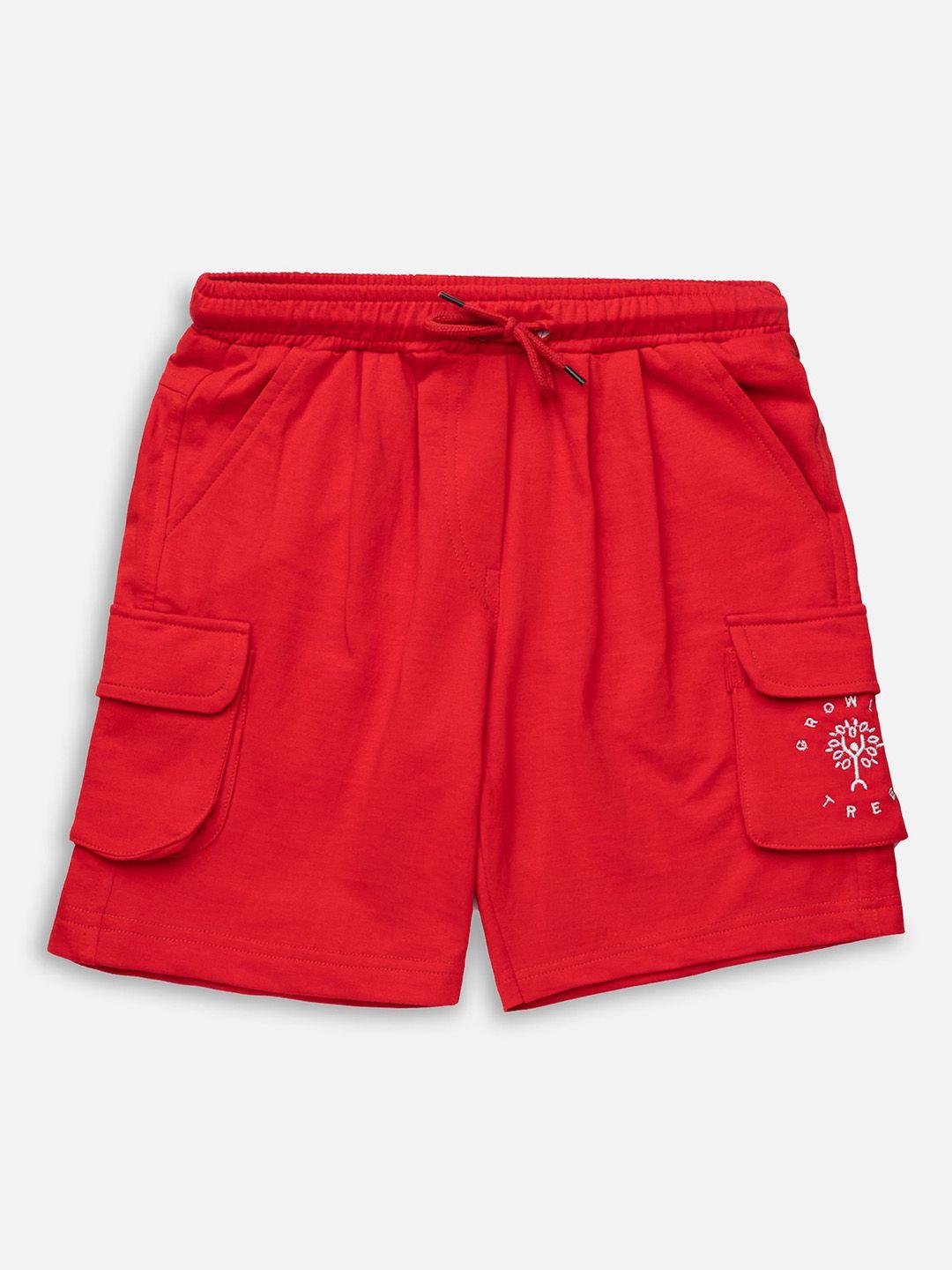 growing tree unisex kids red outdoor antimicrobial technology shorts