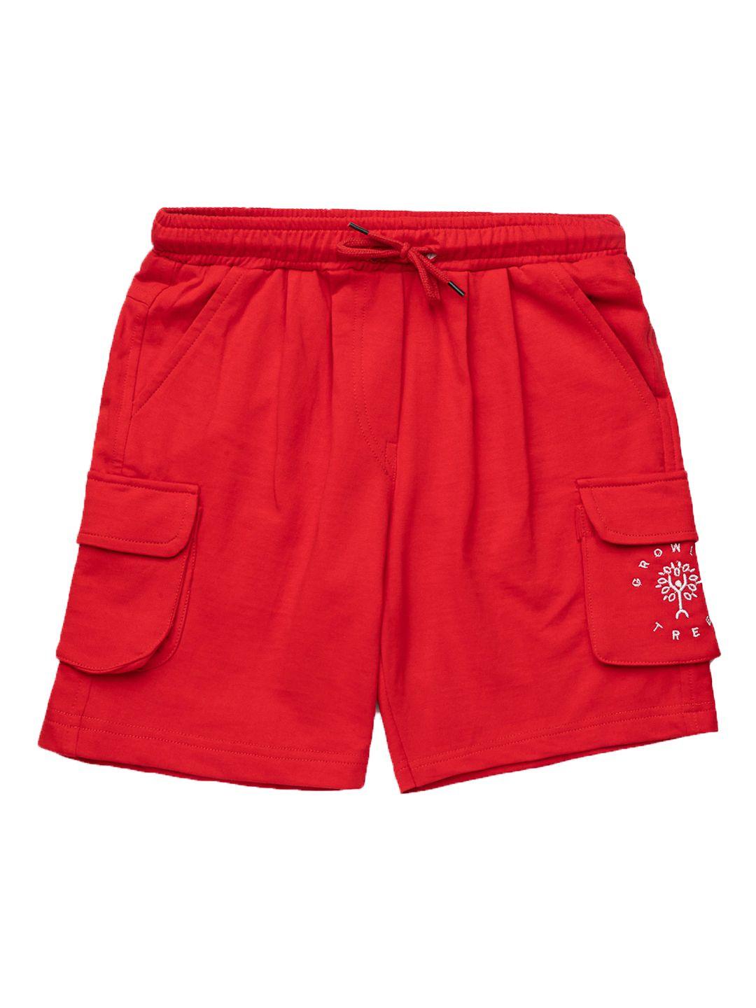 growing tree unisex kids red outdoor antimicrobial technology shorts