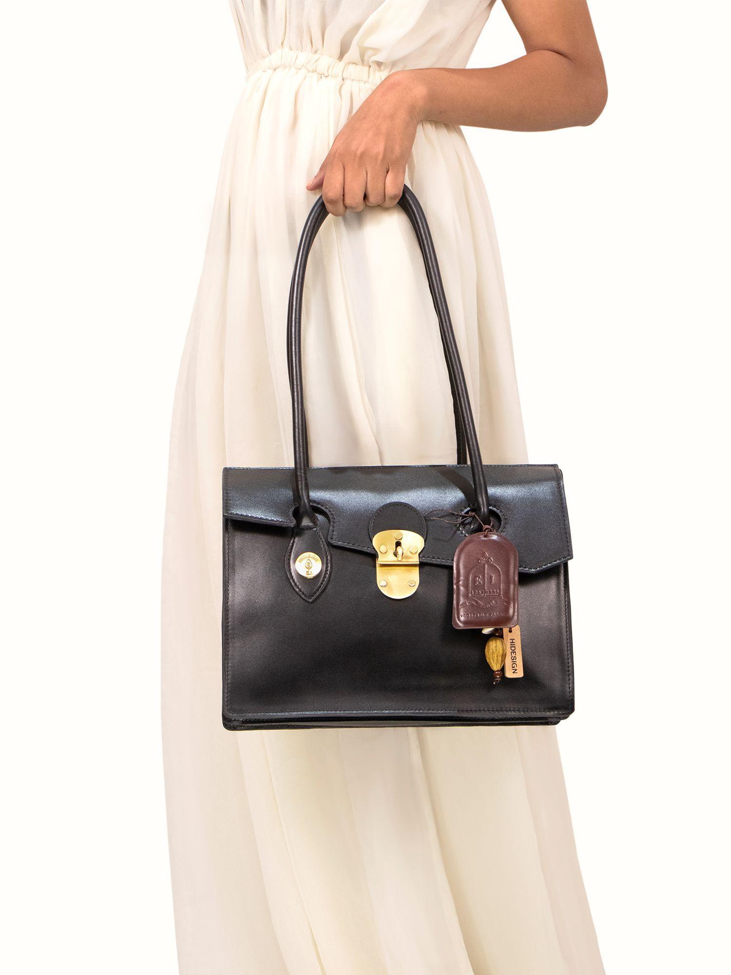 growth 03 medium casual black womens office handbag (m)