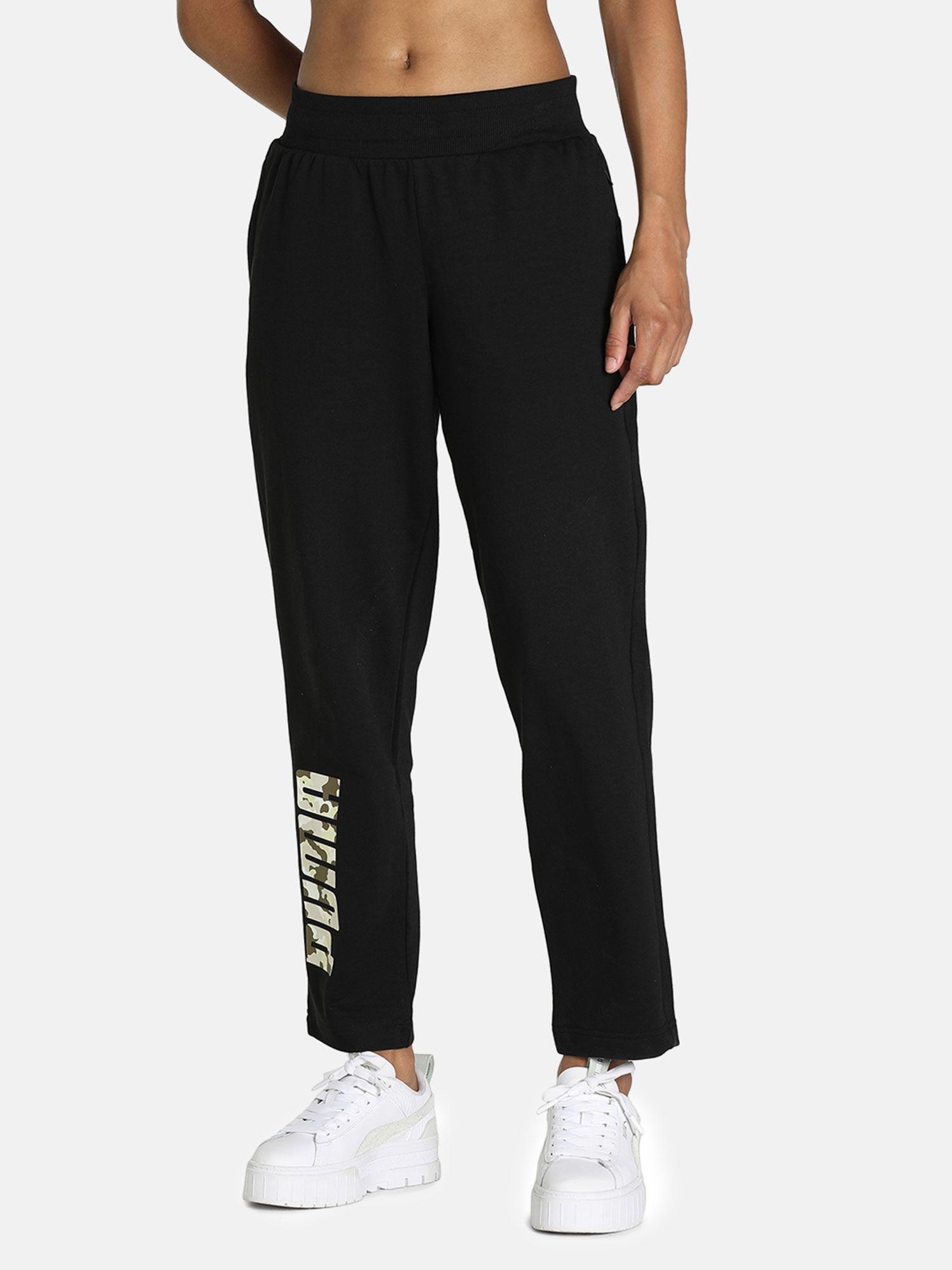 grpahic pant i women black sweatpants