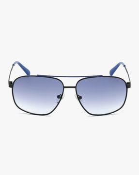 gu6973 61 02w uv-protected square sunglasses