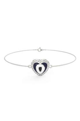 guardian shield diamond bracelet - white