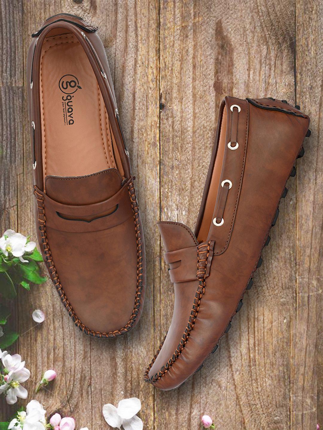 guava men brown driving shoes