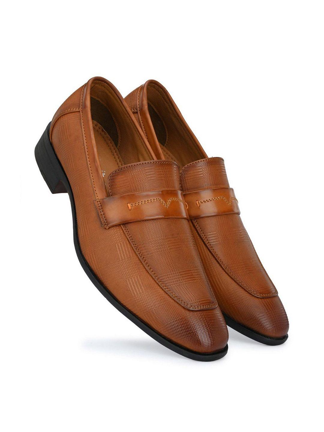 guava men textured formal loafers