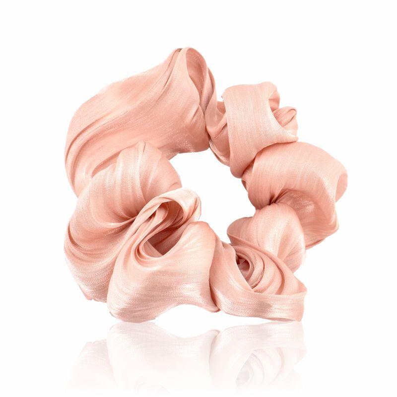gubb hair scrunchie for women, elastic hair band - peach swirl