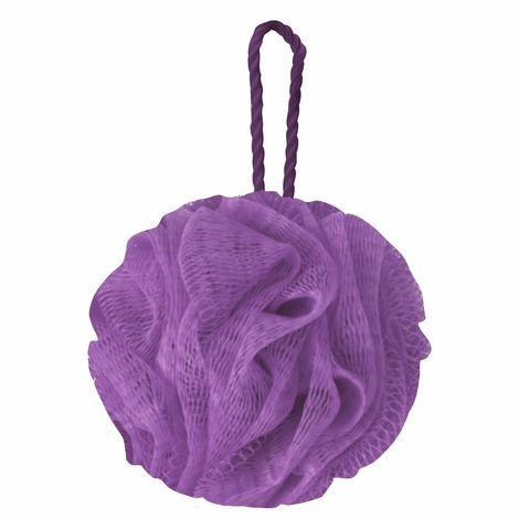 gubb luxe sponge round loofah, bathing scrubber for body - lilac