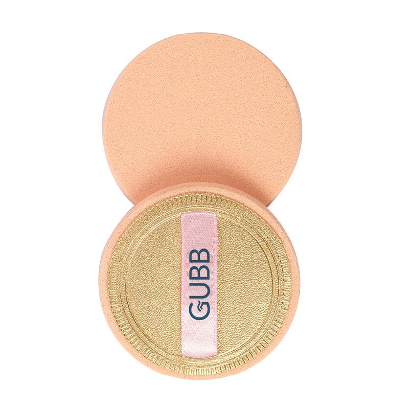 gubb makeup powder puff sponge cosmetic puff flocked, mustard, 2 pieces
