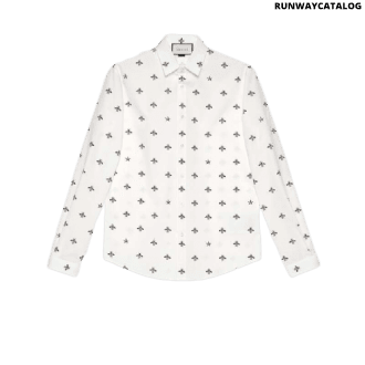 gucci bee star cotton duke shirt