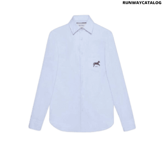 gucci cotton shirt with horse fil coupé