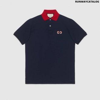gucci polo with gg embroidery