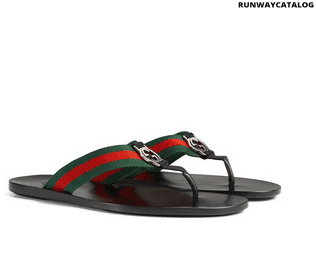 gucci web strap thong sandal