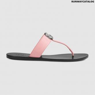 gucci women’s leather thong sandal