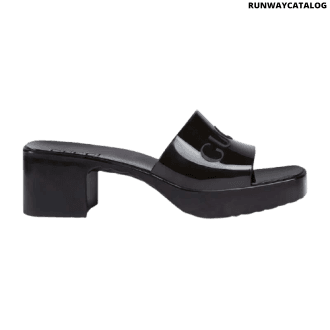 gucci women’s rubber slide sandal