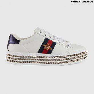 gucci ace sneaker with crystals