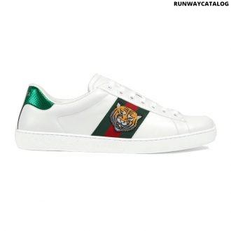 gucci ace tiger embroidered sneaker