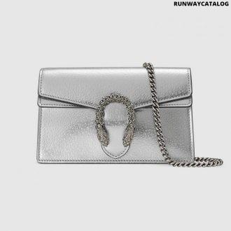 gucci dionysus super mini bag in silver