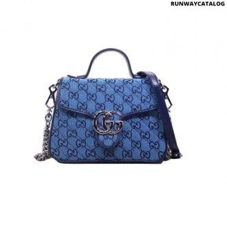 gucci gg marmont multicolor mini top handle bag