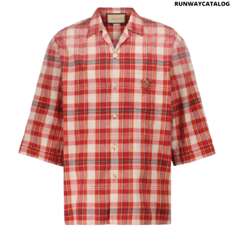 gucci gucci ouverture short-sleeved bowling shirt