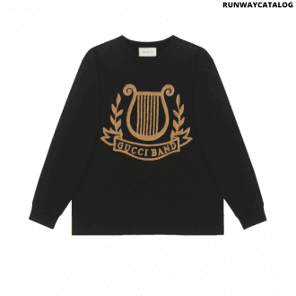 gucci oversize t-shirt with lyre pach