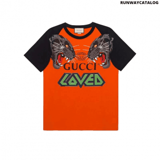 gucci oversize t-shirt with tigers