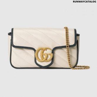 gucci white gg marmont super mini bag