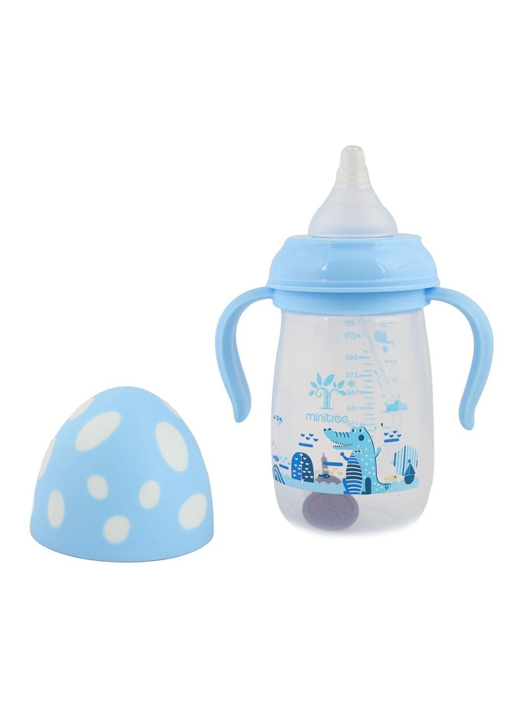 guchigu blue baby bpa free feeding bottles with handle 300ml - 9011a
