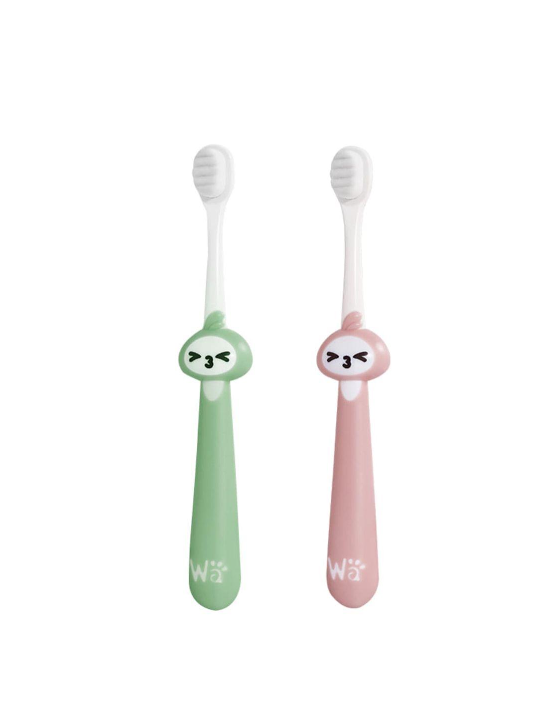 guchigu kids set of 2 organic bamboo ultra soft bristles tooth brushes