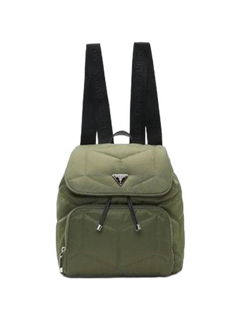 guess khaki enelia quilted backpack