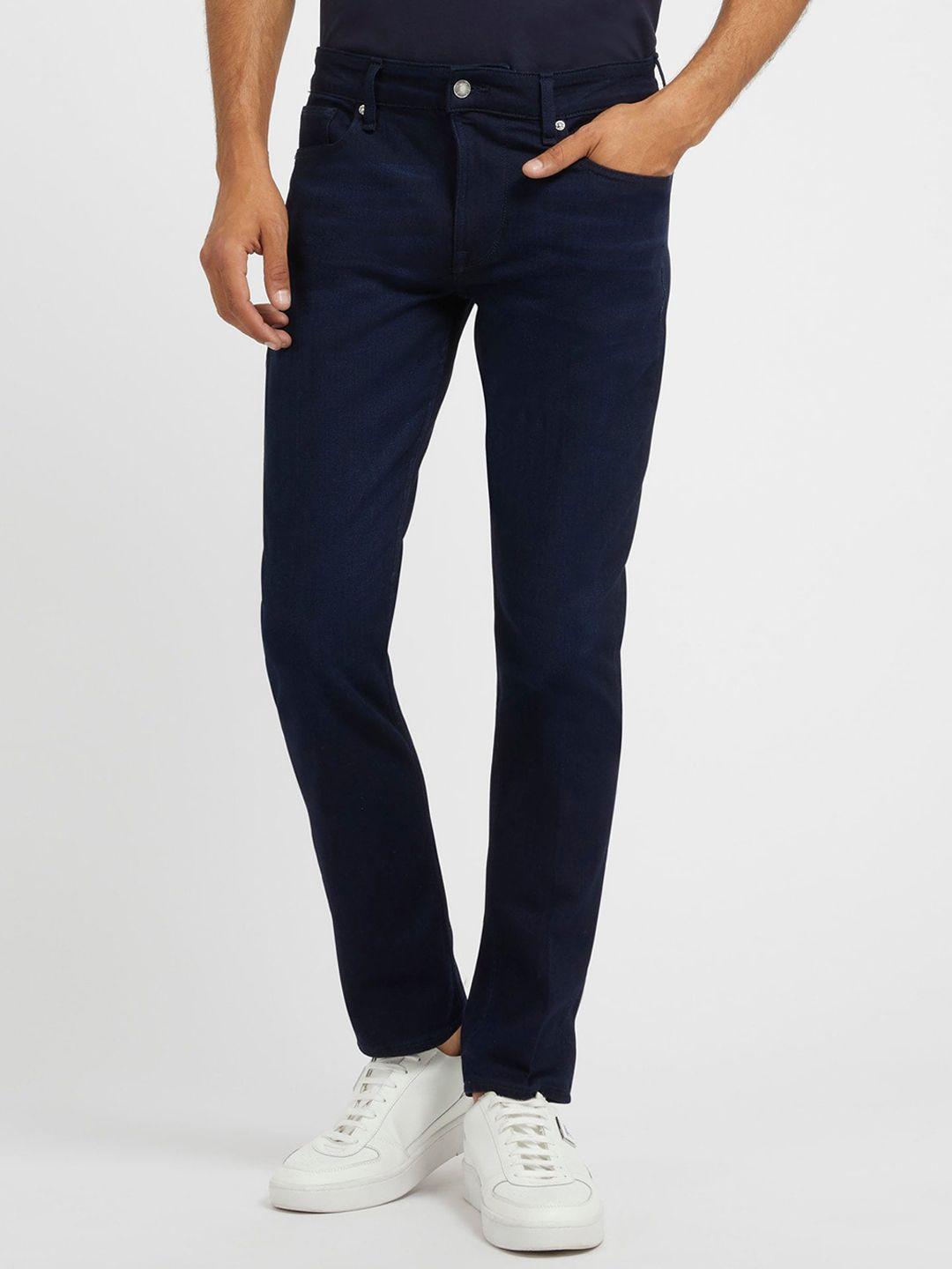 guess men mid-rise slim fit stretchable jeans