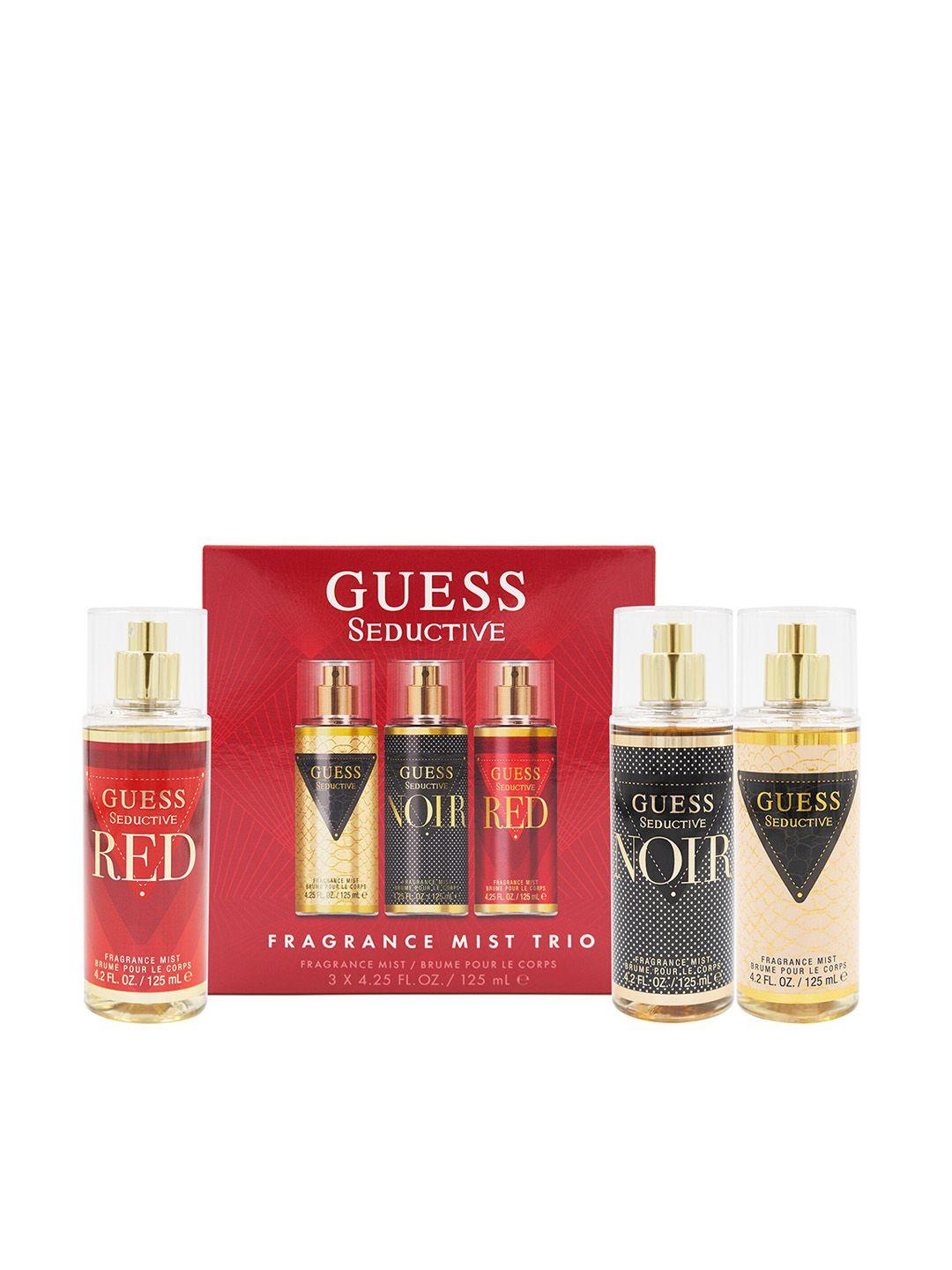 guess seductive fragrance mist trio 125ml each - seductive + noir + red