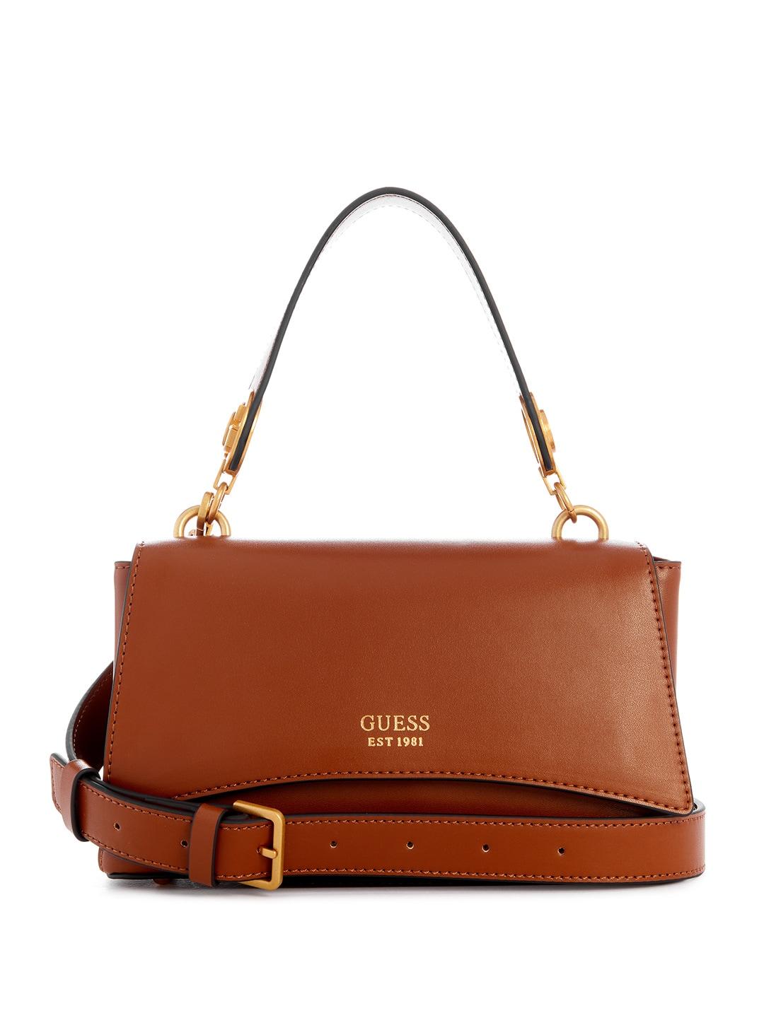 guess structured satchel bag