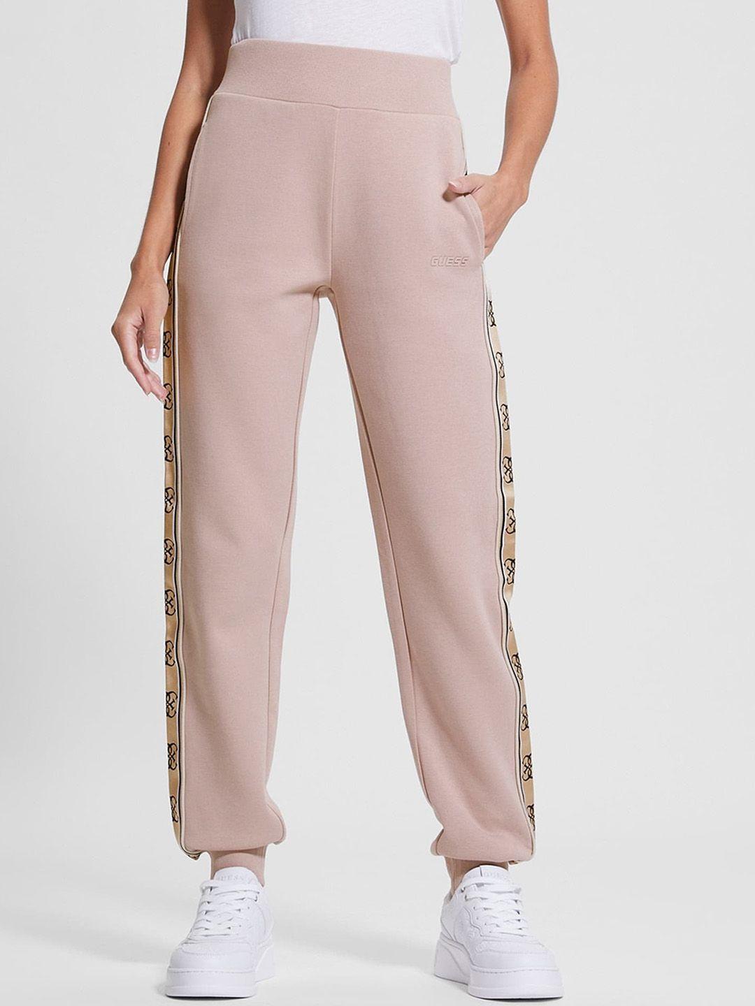 guess women britney mid-rise side panel detail joggers