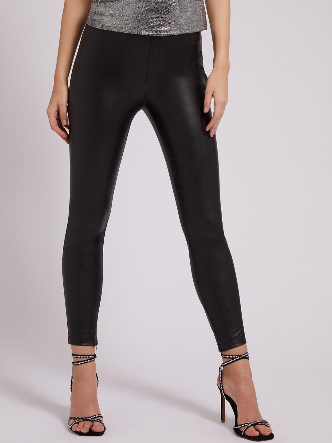 guess women mid rise skinny-fit cropped jeggings