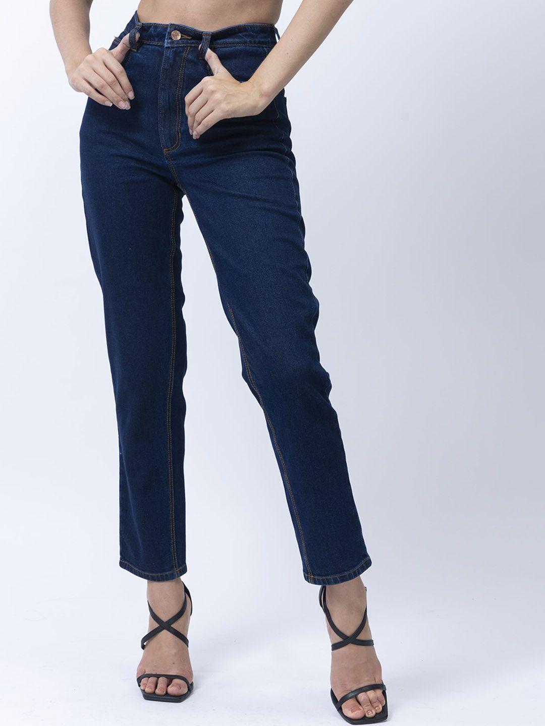 guess women mom fit high rise clean look stretchable jeans