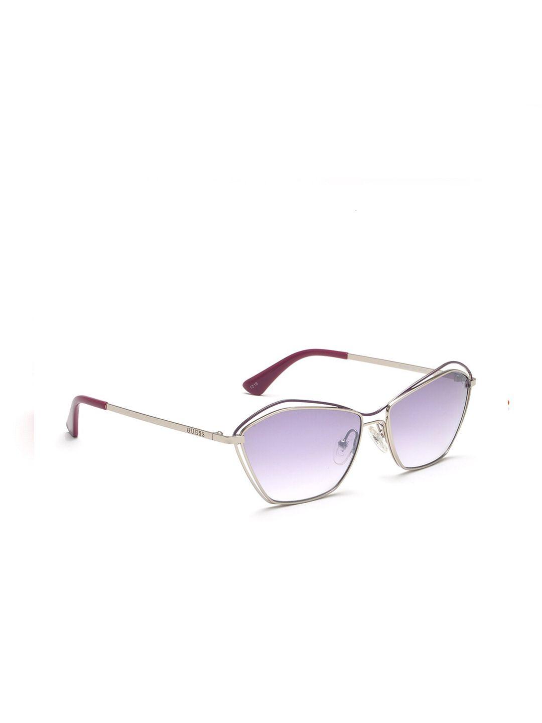 guess women purple silver toned sunglasses gus76395910zsg