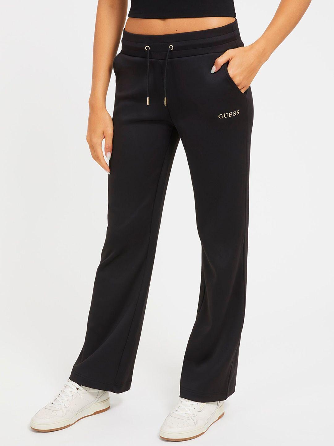 guess women straight fit track pants