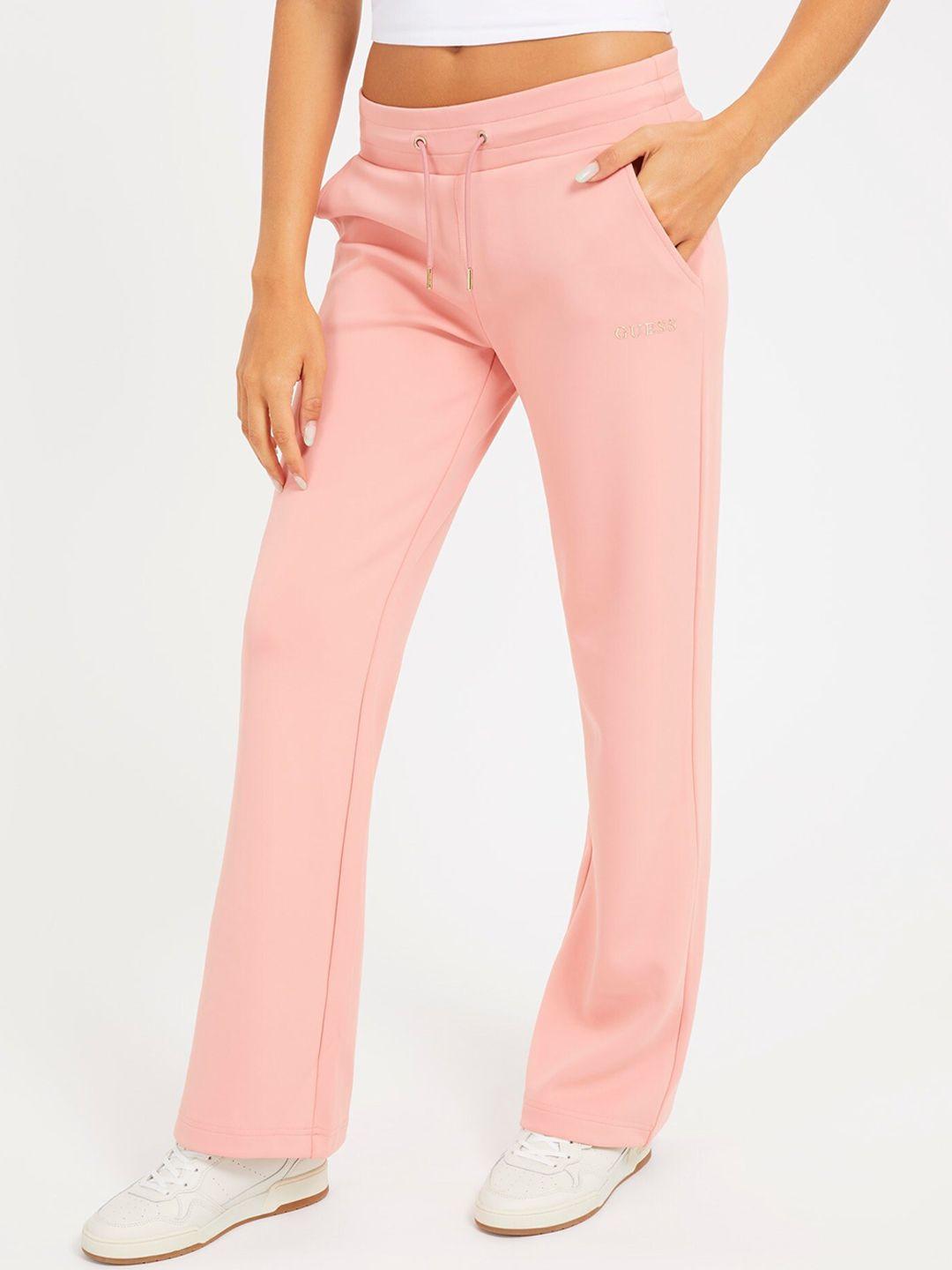 guess women straight fit track pants