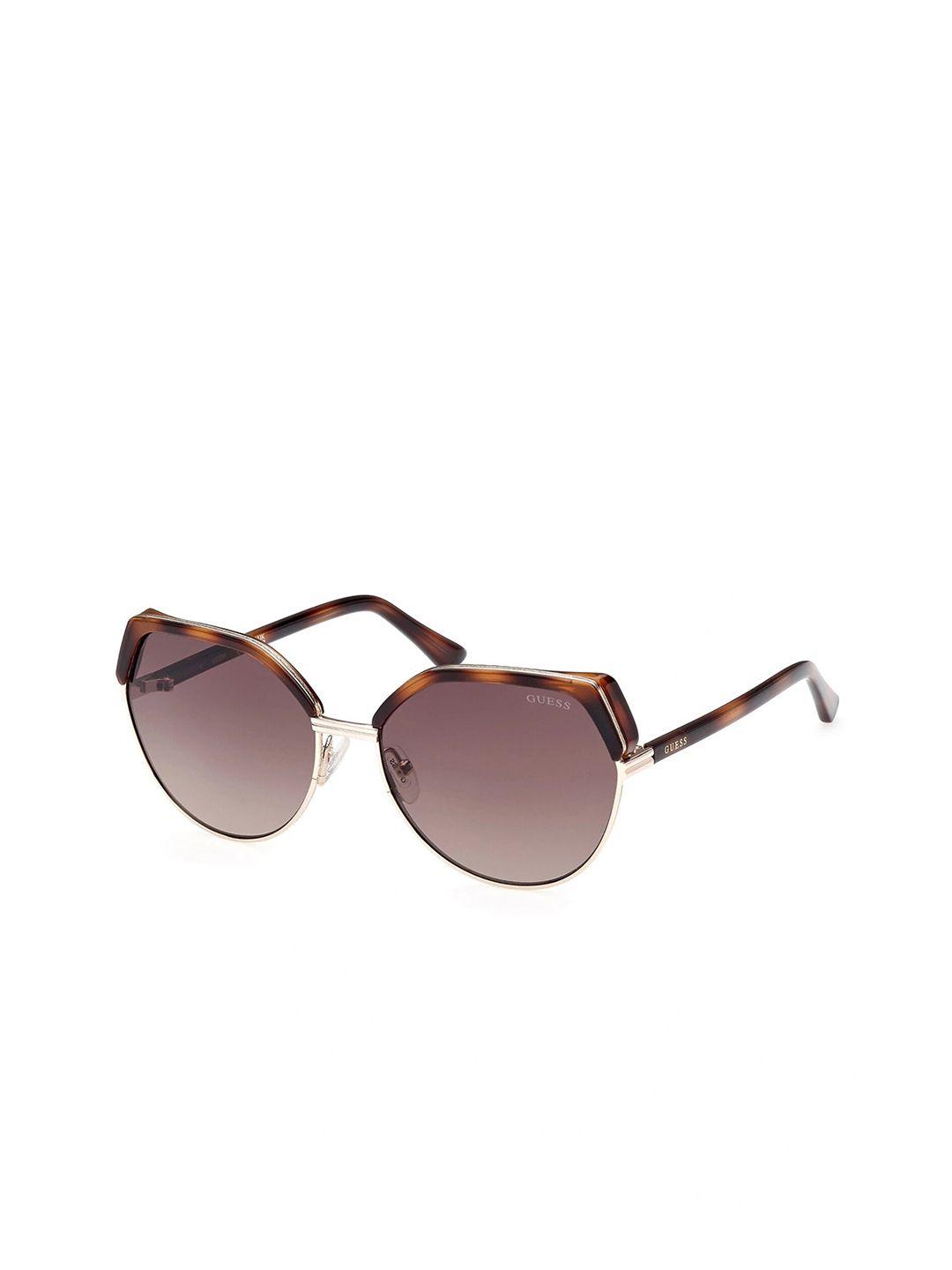 guess women uv protected lens browline sunglasses