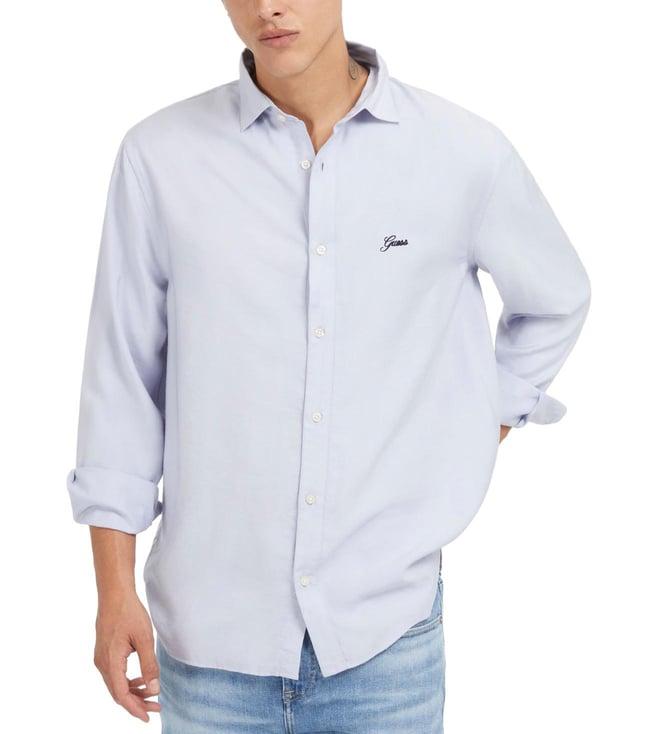 guess airway blue collins regular fit shirt