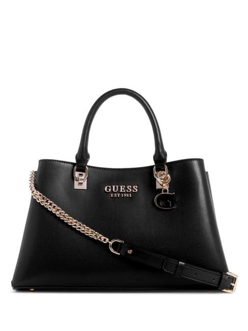 guess black eliette medium girlfriend satchel