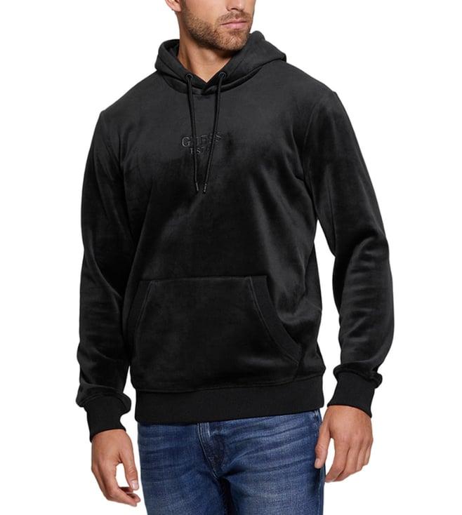 guess black regular fit hoodie