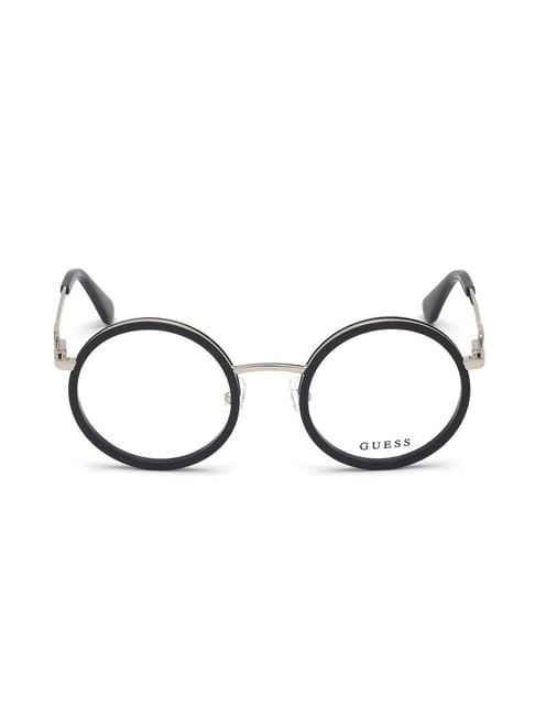 guess black round eye frames for women