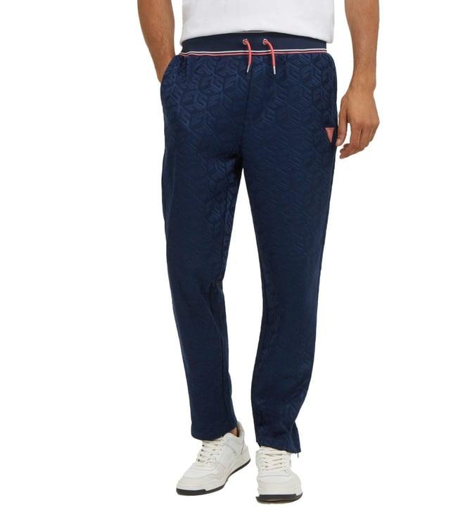 guess blue gcube logo sirio relaxed fit joggers