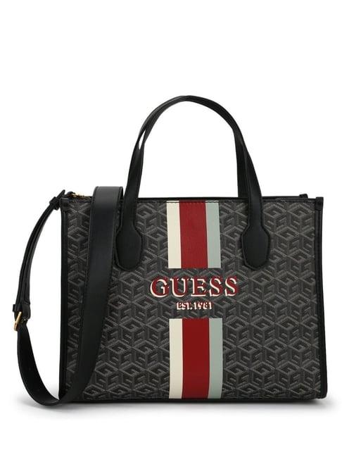 guess charcoal silvana medium tote