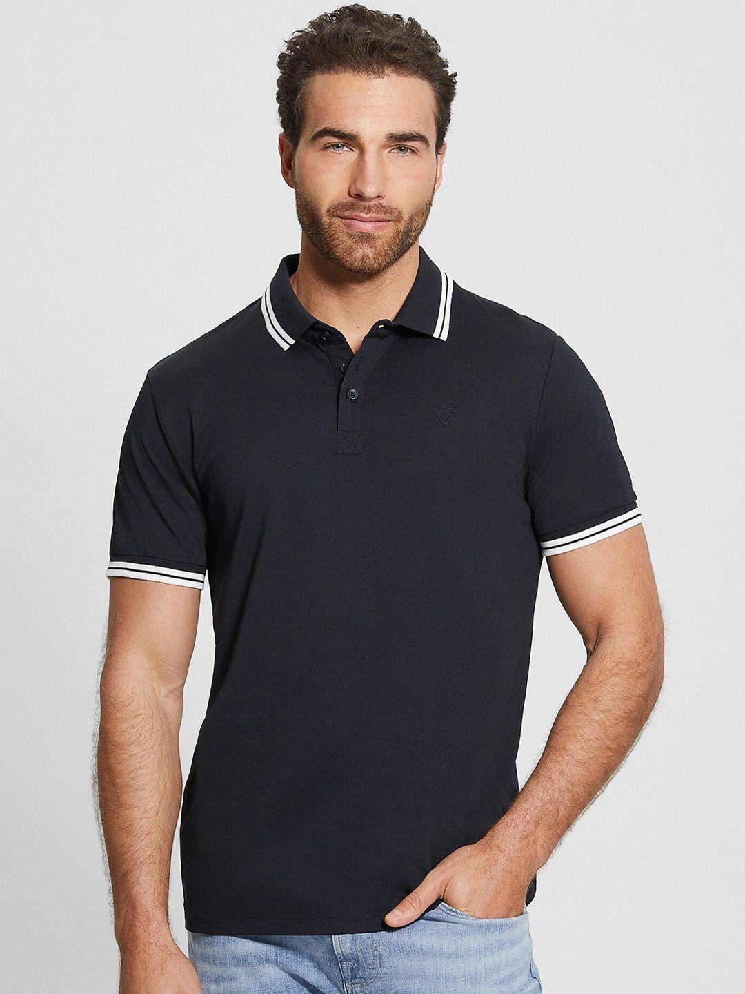 guess classic polo collar cotton t-shirt