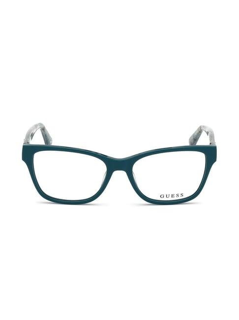 guess green wayfarer eye frames for women