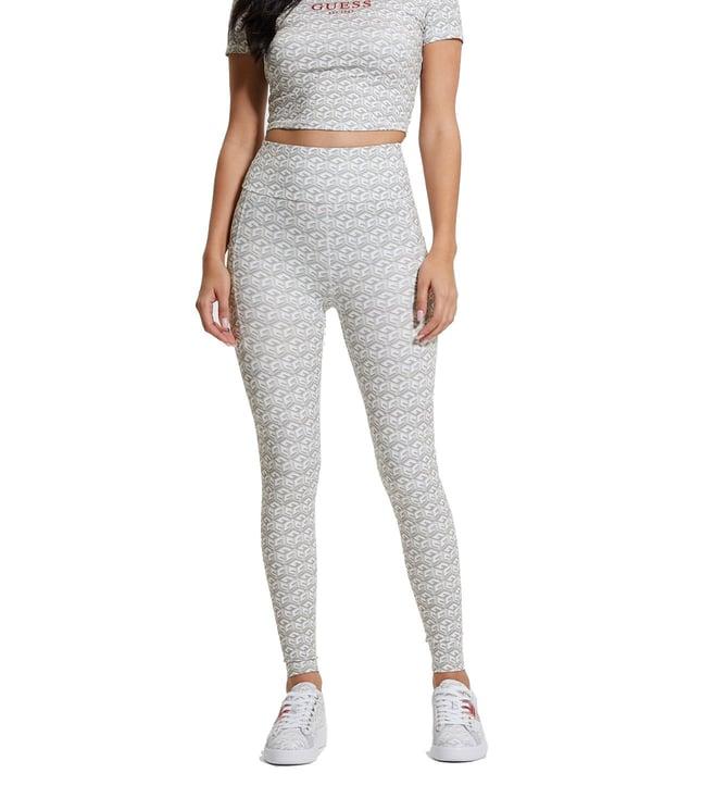 guess grey logo g-cube skinny fit tights